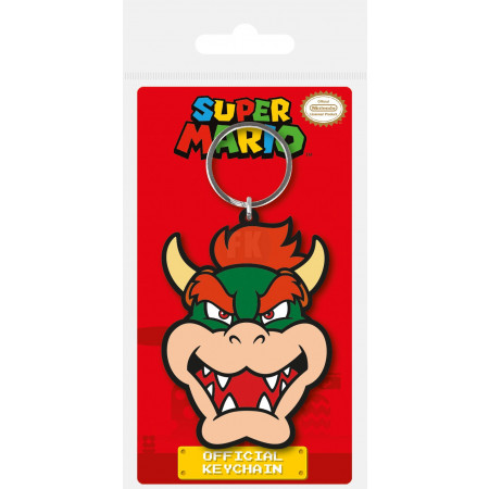 Super Mario Rubber klúčenka Bowser 6 cm